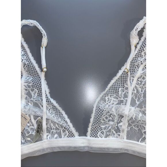 Free people reya lace bralette white ivory small new - Picture 10 of 14